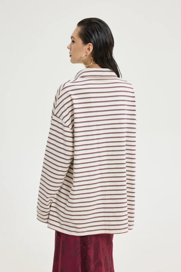 Sidecar Sweatshirt (Grey Bordeaux)/Hemithea μπλούζα - Image 4