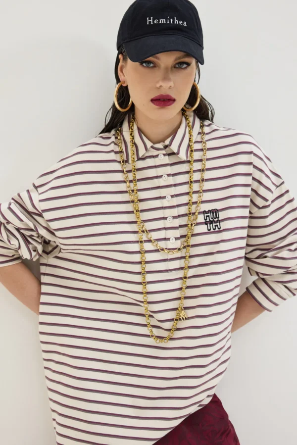 Sidecar Sweatshirt (Grey Bordeaux)/Hemithea μπλούζα - Image 5