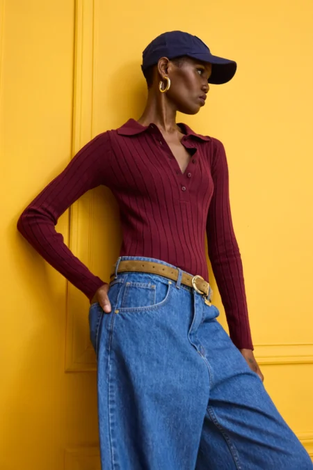 Specter Top (Bordeaux)/Hemithea πλεκτό τοπ