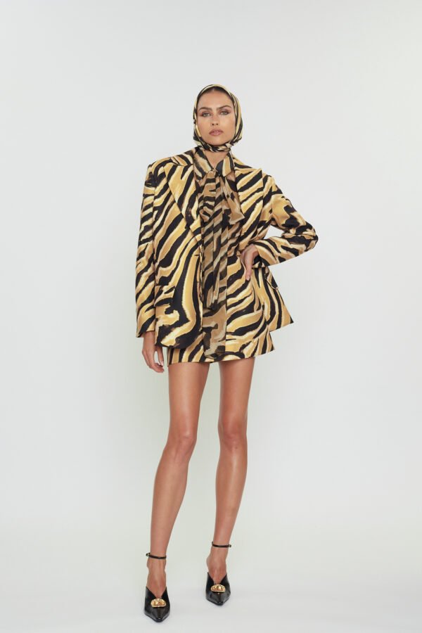Caira blazer caramel zebra/Mix & Match σακάκι - Image 4
