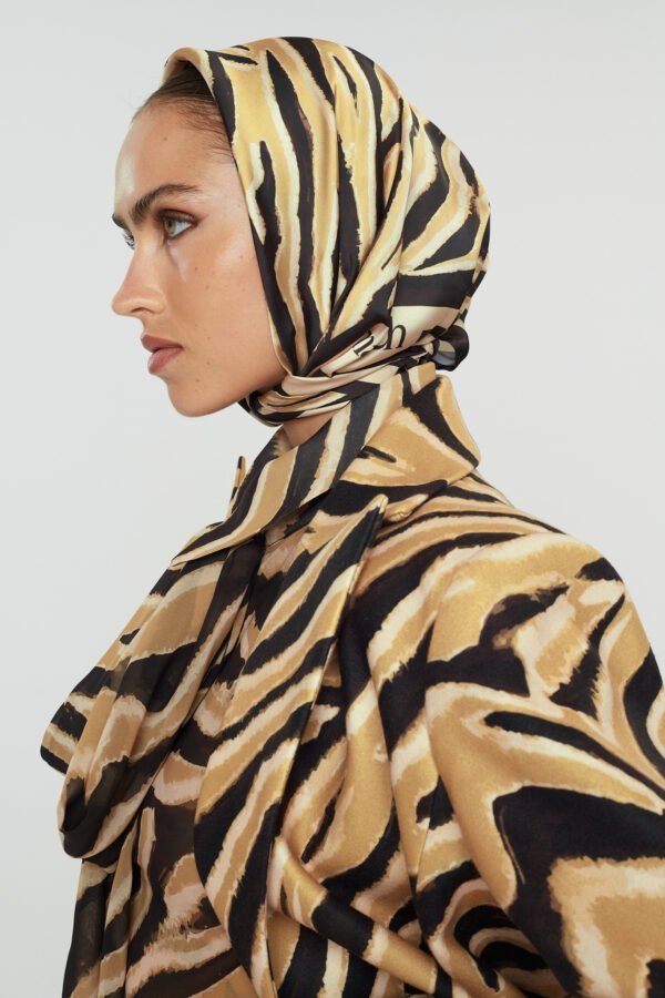 Mix & Match scarf caramel zebra print/φουλάρι - Image 3