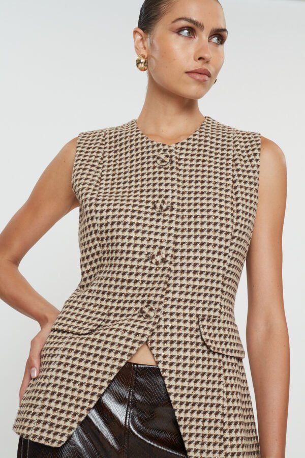 Phoebe vest pied de poul/Mix&match γιλέκο - Image 3