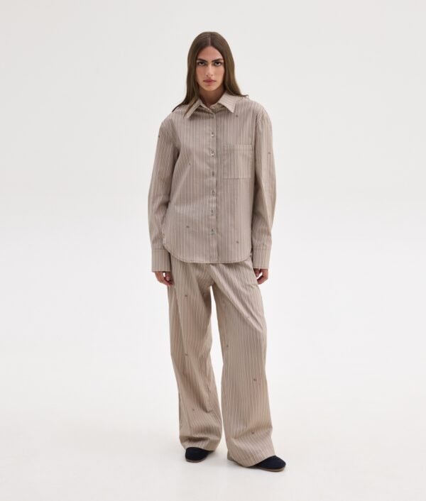 Agnes shirt (beige stripes)/Sunsetgo πουκάμισο - Image 2
