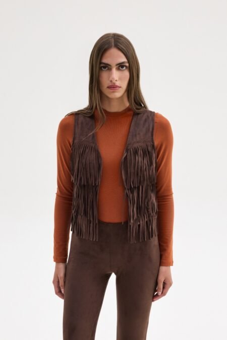 Blondie bangs vest brown/Sunsetgo. γιλέκο