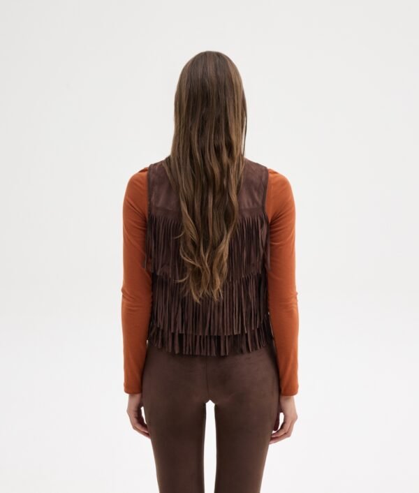 Blondie bangs vest brown/Sunsetgo. γιλέκο - Image 4