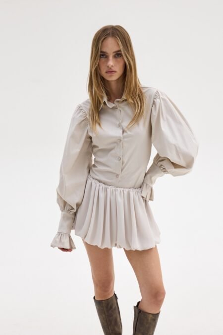 Christina shirt beige /Sunsetgo. πουκάμισο