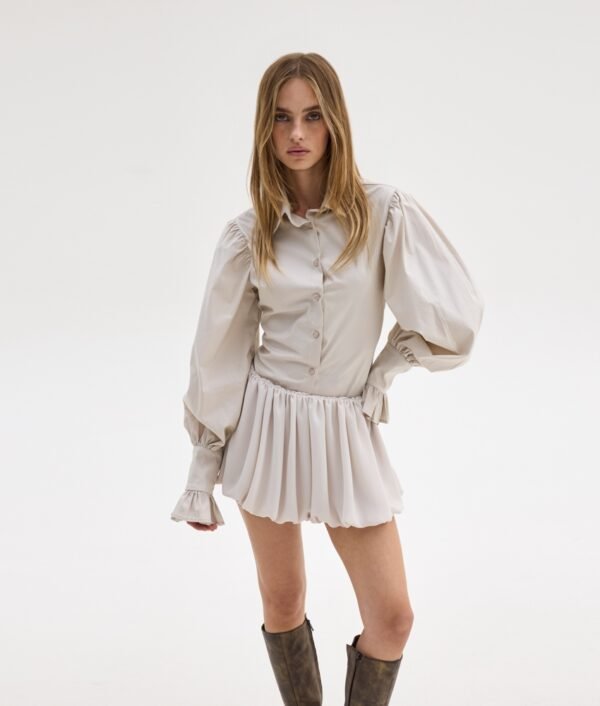 Christina shirt beige /Sunsetgo. πουκάμισο