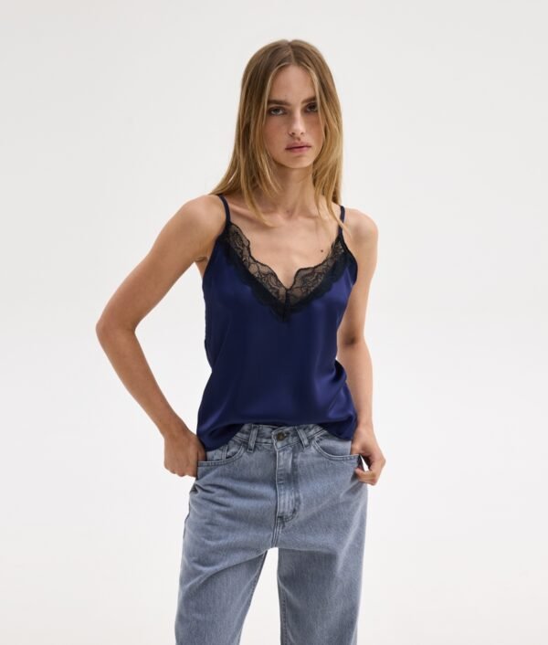 Cindy top Navy Blue/ Sunsetgo. τοπ - Image 4