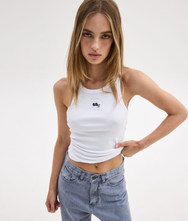 Jane ssg tank top white /Sunsetgo.  τοπ - Image 3