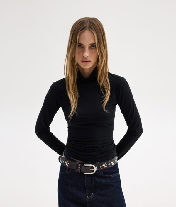 Laura turtlenck top black/Sunsetgo.  τοπ - Image 3
