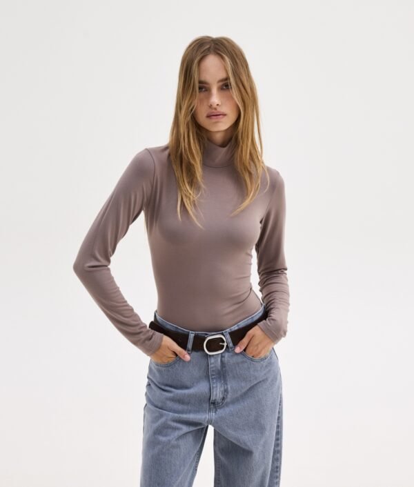 Laura turtlenck top grey/Sunsetgo.  τοπ - Image 2