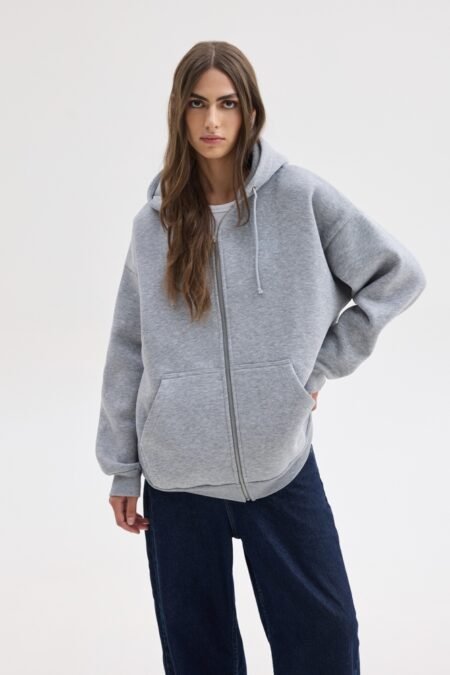 Lizi zip hoodie grey /Sunsetgo. ζακέτα