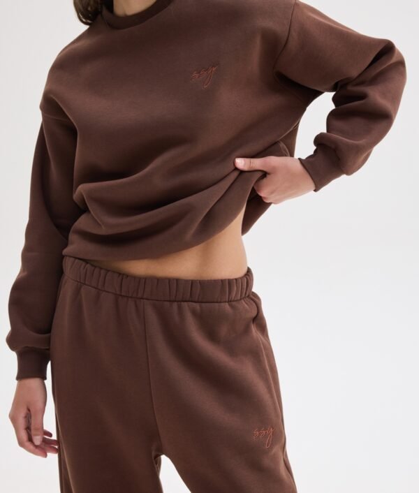 Mabel sweatpants (brown)/Milkwhite παντελόνι - Image 4