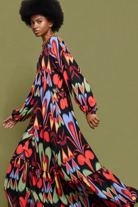 Nefeli maxi φόρεμα (color hearts)/Mamoush φόρεμα