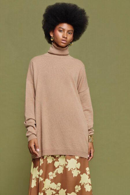 Velma knitted turtleneck απο κασμίρ (almond)/Mamoush μπλούζα