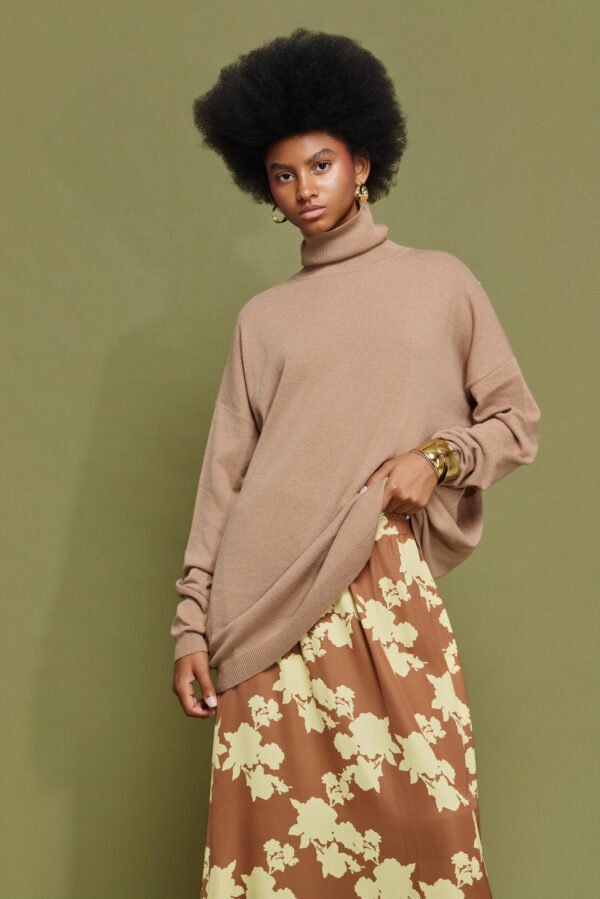 Velma knitted turtleneck απο κασμίρ (almond)/Mamoush μπλούζα - Image 2