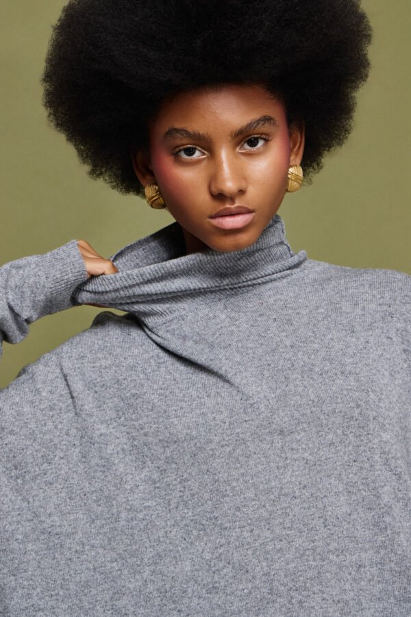 Velma knitted turtleneck από κασμίρ (gray)/Mamoush μπλούζα - Image 4