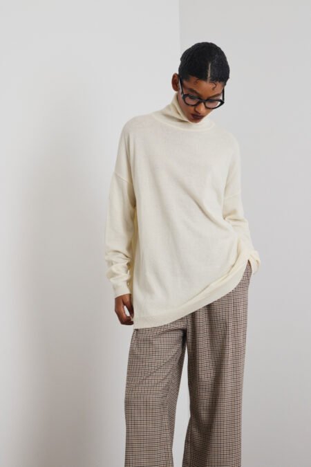 Velma knitted turtleneck απο κασμίρ (vanilla)/Mamoush μπλούζα