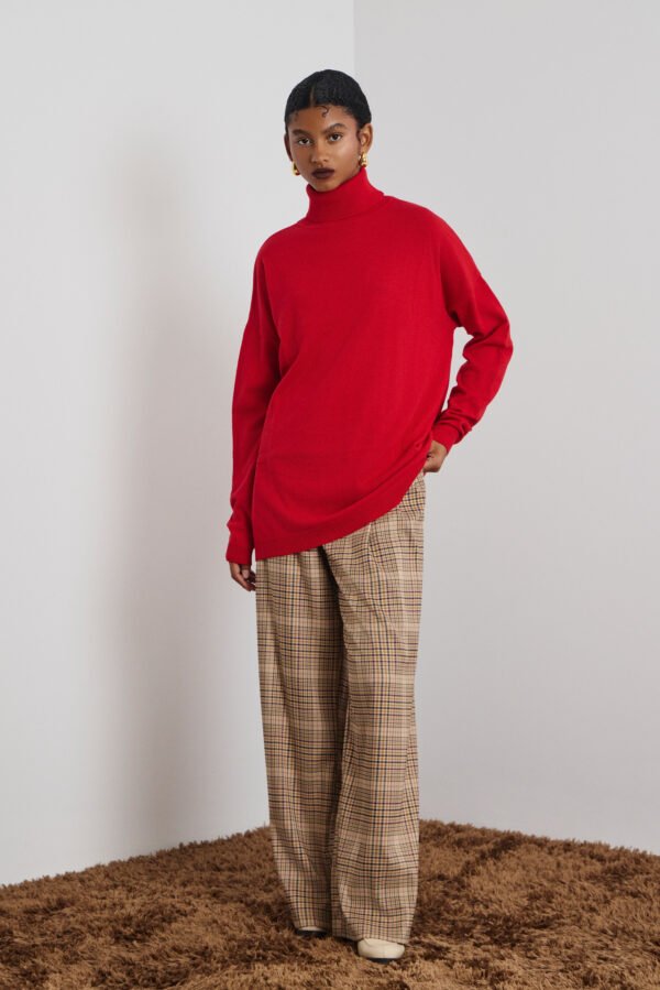Velma knitted turtleneck από κασμίρ (red)/Mamoush μπλούζα - Image 3