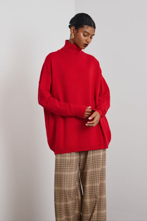Velma knitted turtleneck από κασμίρ (red)/Mamoush μπλούζα - Image 2