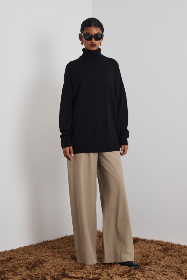 Velma knitted turtleneck απο κασμίρ (black)/Mamoush μπλούζα - Image 4