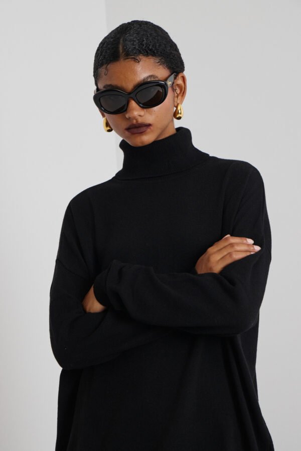 Velma knitted turtleneck απο κασμίρ (black)/Mamoush μπλούζα - Image 3