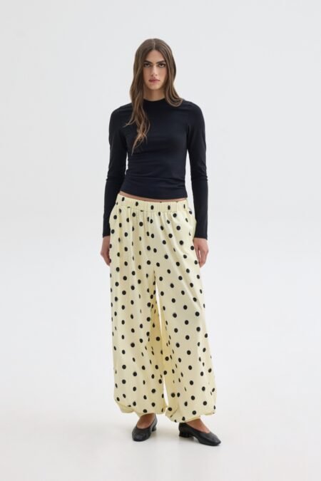 Suzanne printed pants (butter/black polk)/Sunsetgo παντελόνι
