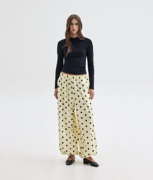 Suzanne printed pants (butter/black polk)/Sunsetgo παντελόνι