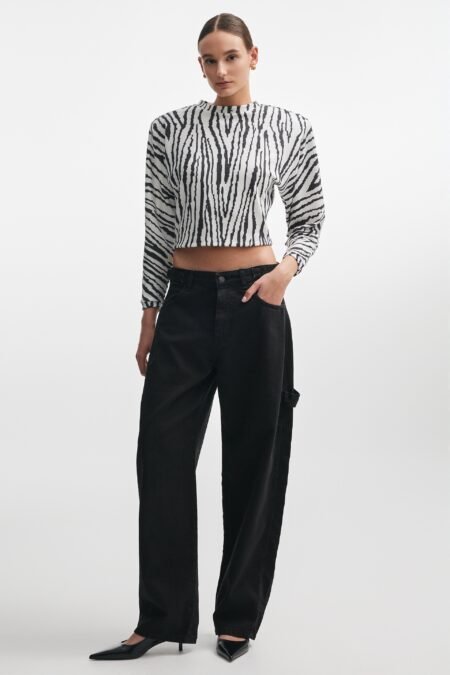 Zibra blouse b&w/Nadia rapti μπλούζα