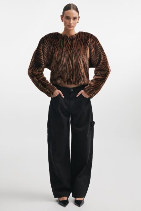 Throwback fur blouse/Nadia rapti μπλούζα