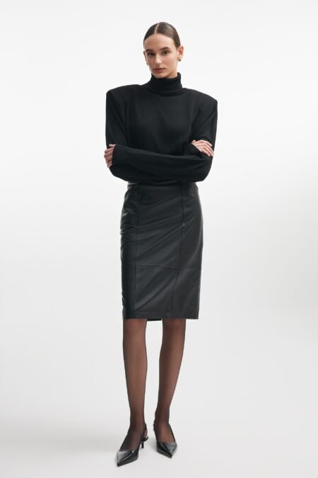 Basick knitted blouse (black)/Nadia rapti πουλόβερ