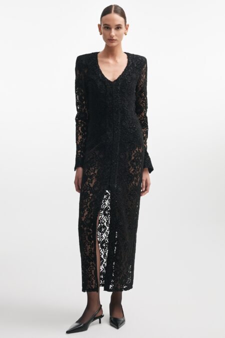 Lacer maxi dress black/Nadia rapti φόρεμα
