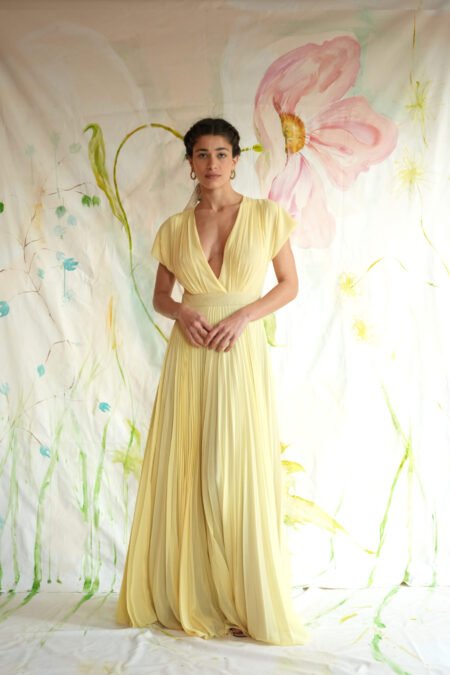 Camelia dress yellow/Madame shou shou φόρεμα