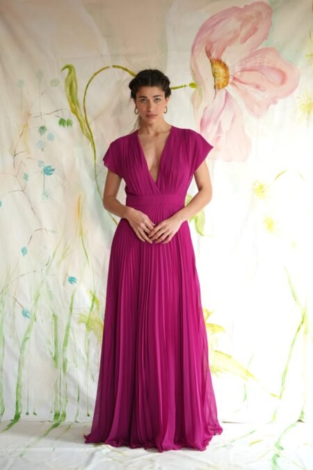 Camelia dress magenta/Madame shou shou φόρεμα