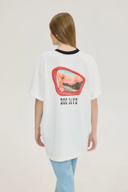 Cheetah T-shirt Off White (Dog Days)/Hemithea t-shirt