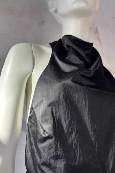 Black halter draped top/CKontova μπλούζα