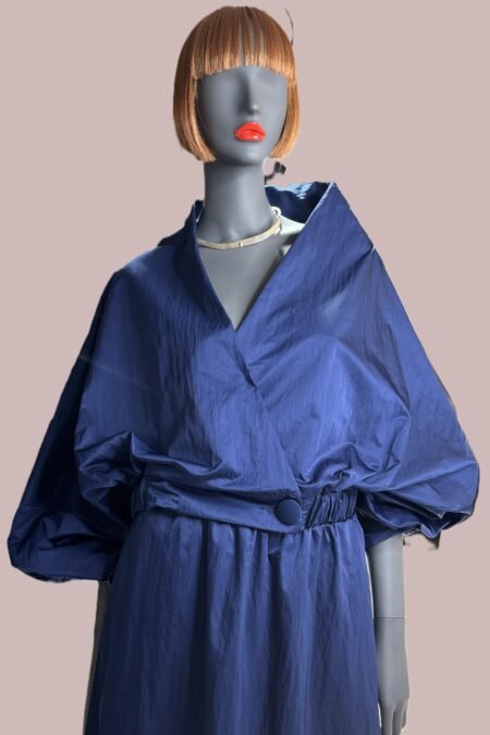 Blue high collar shirt/CKontova πουκάμισο