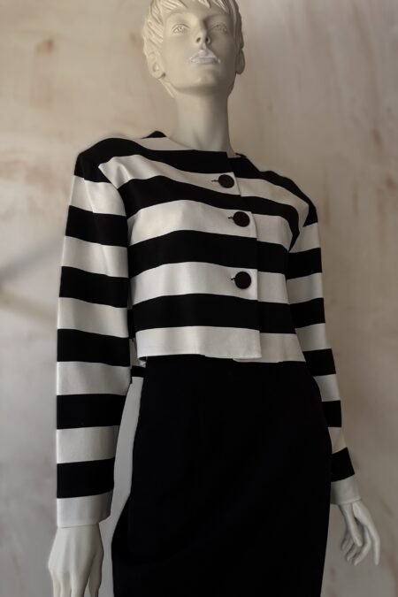 Navy striped boxy jacket/CKontova σακάκι