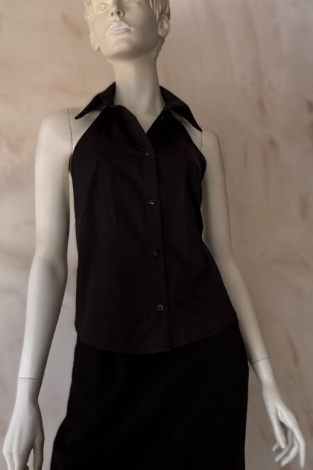 Black backless shirt/CKontova πουκάμισο