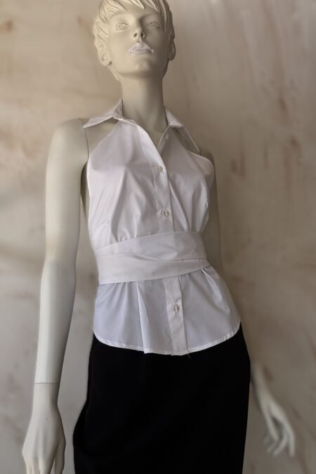 White backless shirt/CKontova πουκάμισο