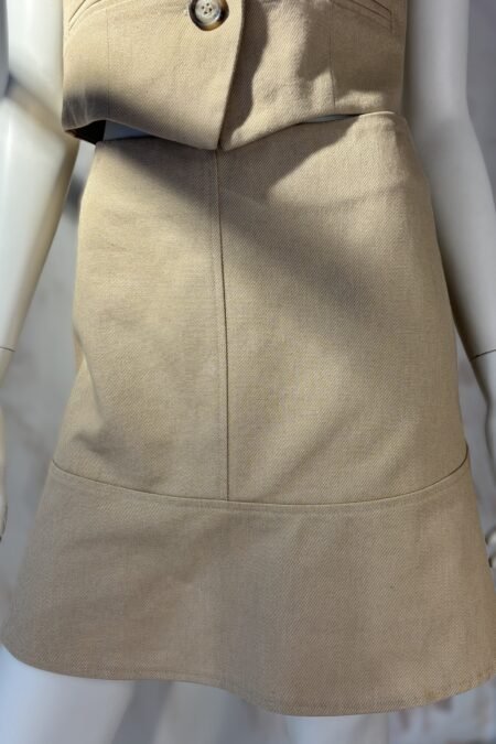 Beige mini suit skirt/ CKontova φούστα