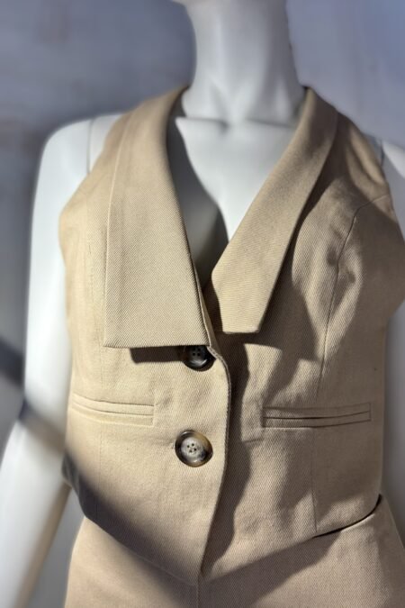 Beige suit vest/ CKontova γιλέκο