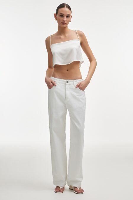Taylor denim trousers off white/Nadia Rapti τζην παντελόνι