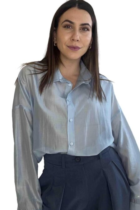 Lio shirt (metallic blue)/New age πουκάμισο