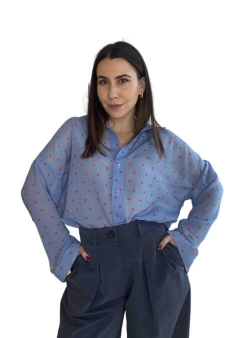 Lio shirt (blue dot)/New age πουκάμισο
