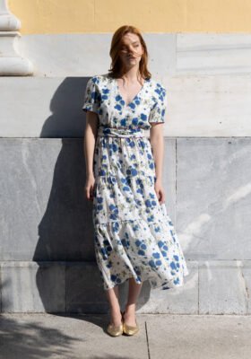 Viola dress blue/madame shoushou φόρεμα