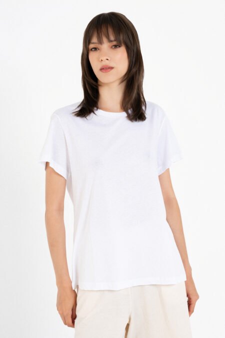 Organic cotton round neck t-shirt white/Philosophy t-shirt