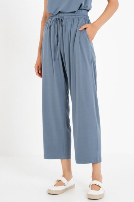 Rib pants dusty blue/Philosophy παντελόνι