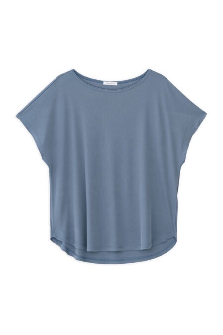Rib oversized top dusty blue/Philosophy top