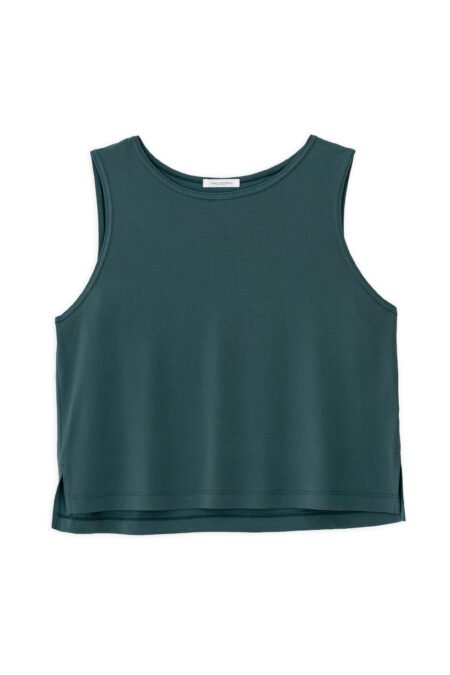 Basic cupro sleeveless cropped top/Philosophy top